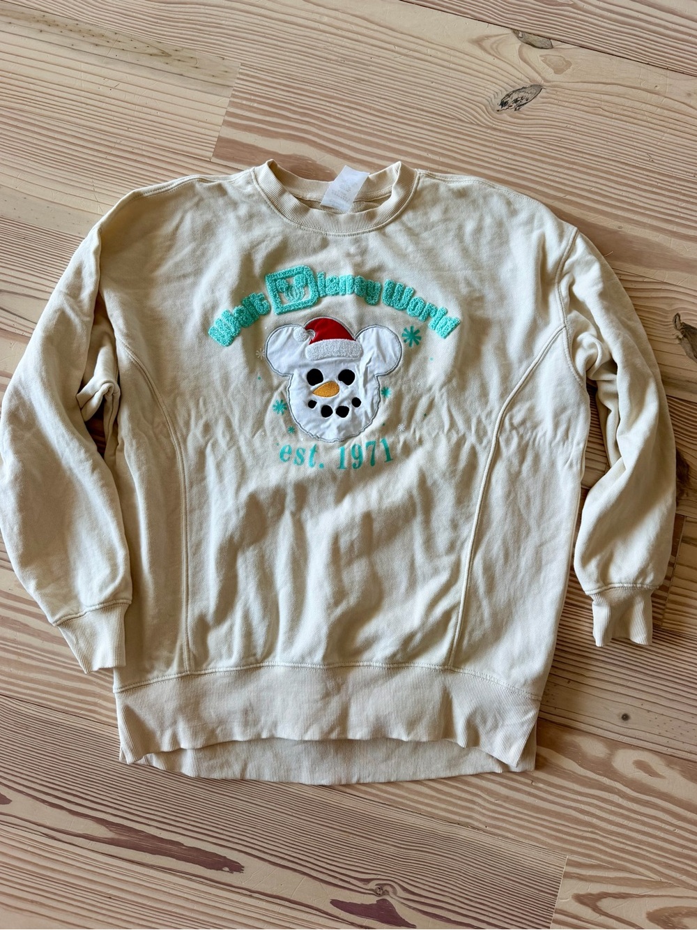 Disney World Cream Holiday Sweatshirt